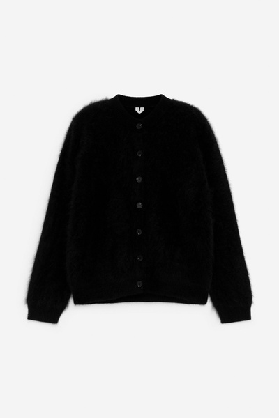 Cardigan en pur cachemire brossé – Noir – Femme – ARKET FR