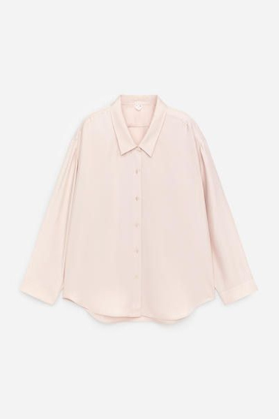 Silk Twill Shirt – Black – Women – ARKET NO