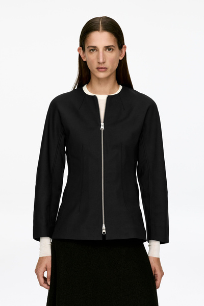 Zip-Up Peplum Top – Black – Women – ARKET WW