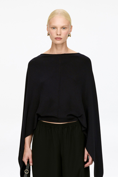 Haut à col bateau – Noir – Femme – ARKET FR