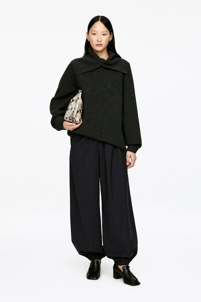 Barrel-Leg Trousers – Dark Grey – Women – ARKET WW