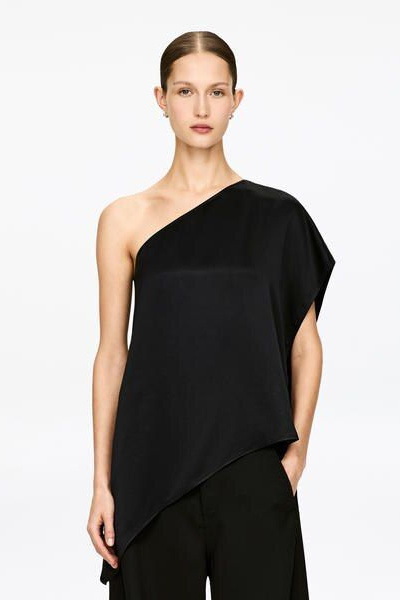 One-Shoulder Top – Black – Women – ARKET GB