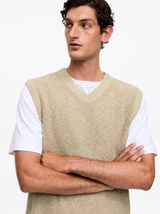 Cotton Linen Vest – Beige – Men – ARKET NO