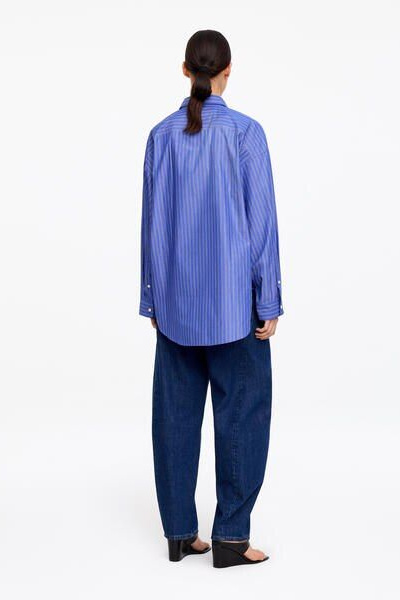 Oversized Shirt – Blue/Striped – Women – ARKET WW