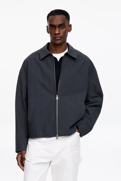 あき SACRA H.COUNT COTTON TUMBLE JACKET BOXY FIT COTTON CANVAS