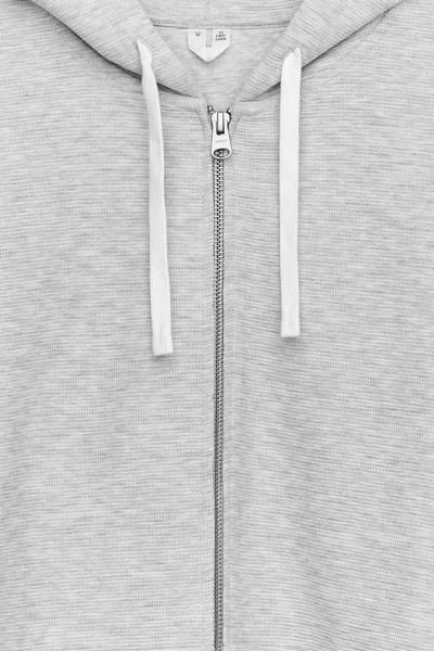 Jersey Zip Hoodie – Light Grey Melange – Men – ARKET GB