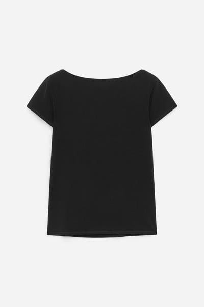 ◆専用◆【ミーラベル】Simple Boat Neck Tee ブラック 9870_80e0053633_d1134780fba417