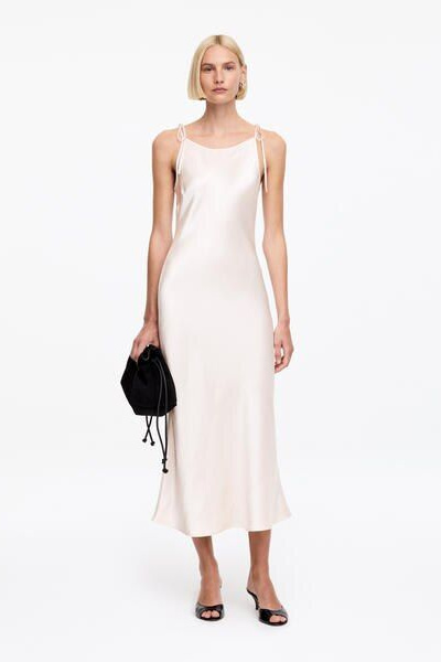 arket pink dress Arket + Pleated Dress